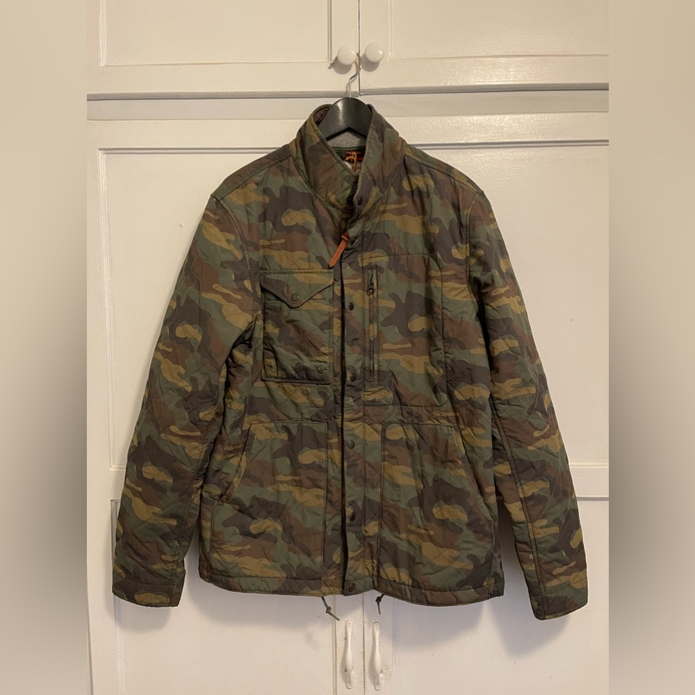Relwen Quilted Tanker Coat Jacket Camouflage size M